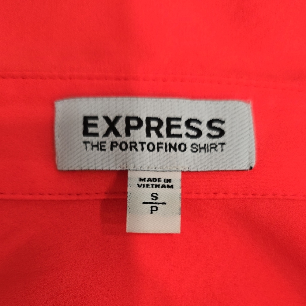 Express Coral Button-Down Utility Blouse - image 9